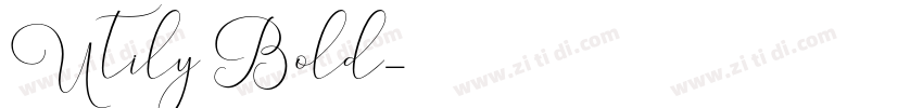 Utily Bold字体转换